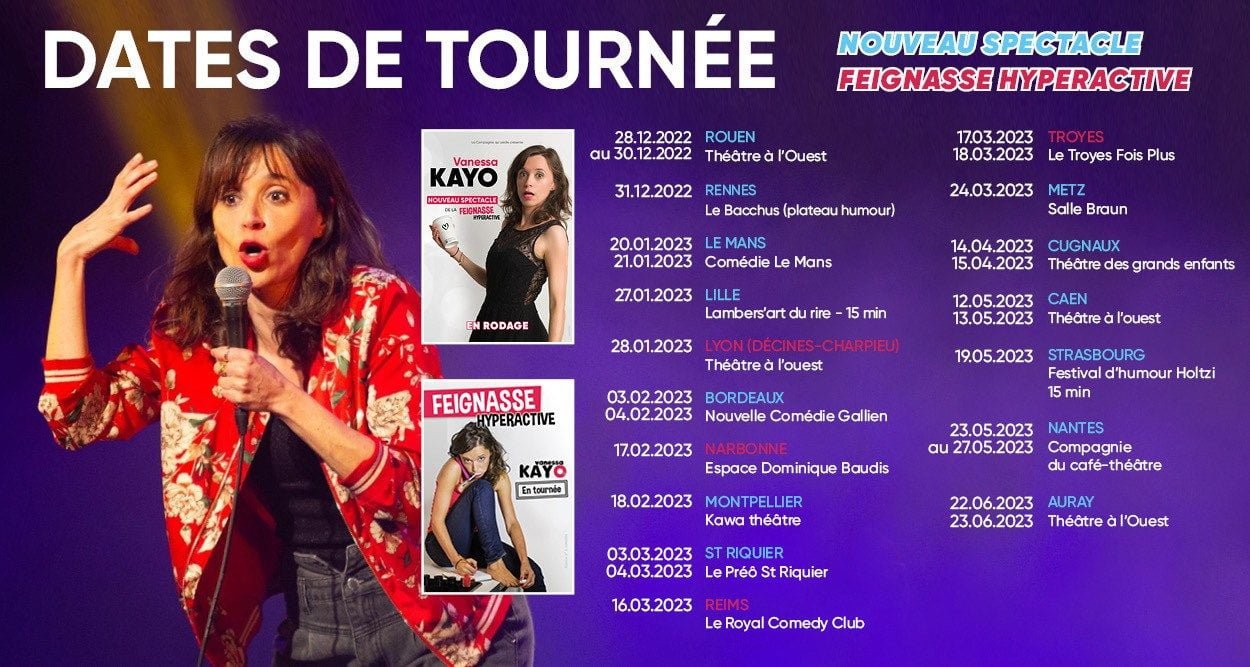 Tournée Spectacles Vanessa Kayo